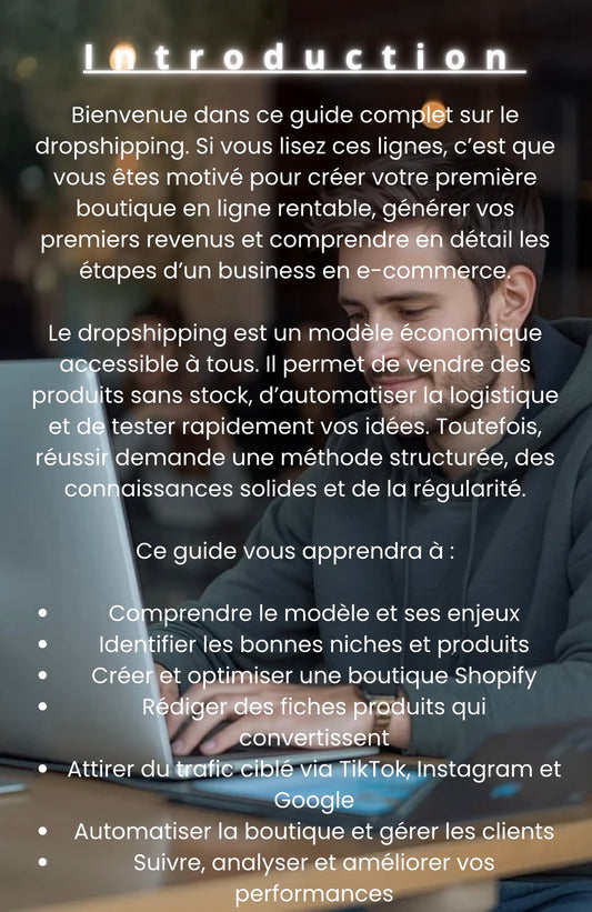 Guide Dropshipping Shopify - Crée ta Boutique Rentable pour Débutants
